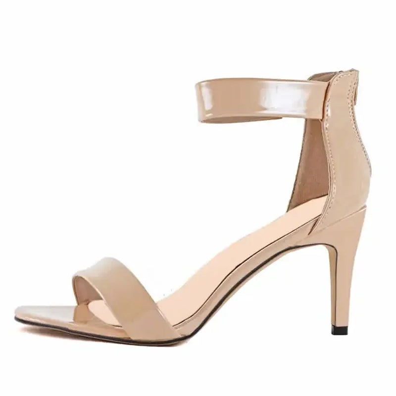 2026 New Women Sandals Pumps 9Cm Sexy Open Toe High Heels Buckle Thin Heel Summer Ankle Strap Sandal Party Dress Wedding Shoes