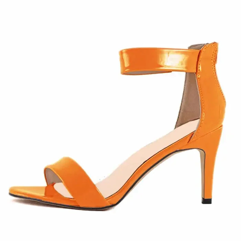 2026 New Women Sandals Pumps 9Cm Sexy Open Toe High Heels Buckle Thin Heel Summer Ankle Strap Sandal Party Dress Wedding Shoes