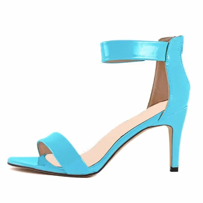 2026 New Women Sandals Pumps 9Cm Sexy Open Toe High Heels Buckle Thin Heel Summer Ankle Strap Sandal Party Dress Wedding Shoes