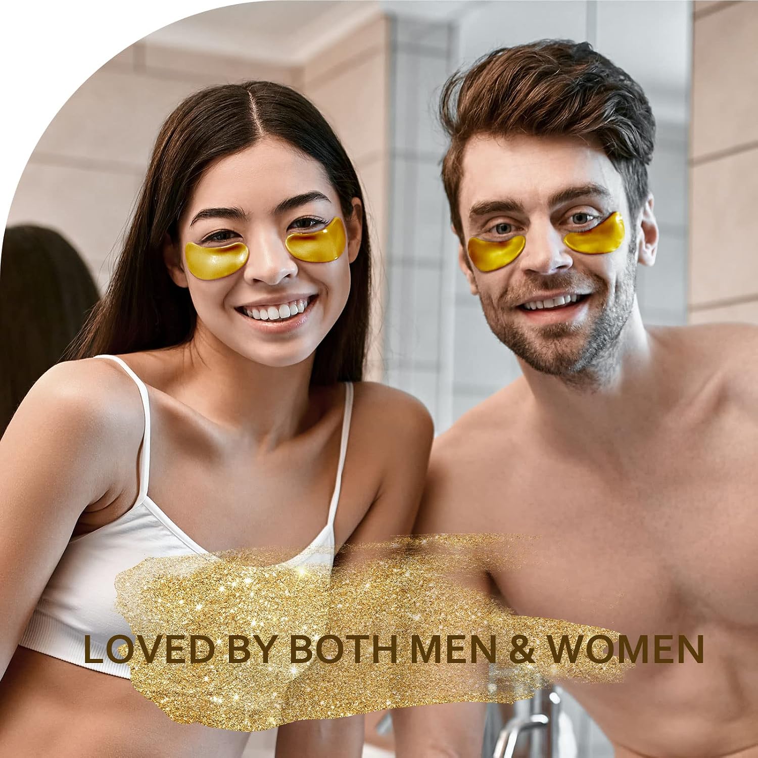 Under Eye Patches (30 Pairs), 24K Gold Eye Mask for Dark Circles | for Puffy Eyes, Bags and Wrinkles, with Collagen, Hyaluronic Acid, Relieves Pressure, Revitalises Skin for Women and Men