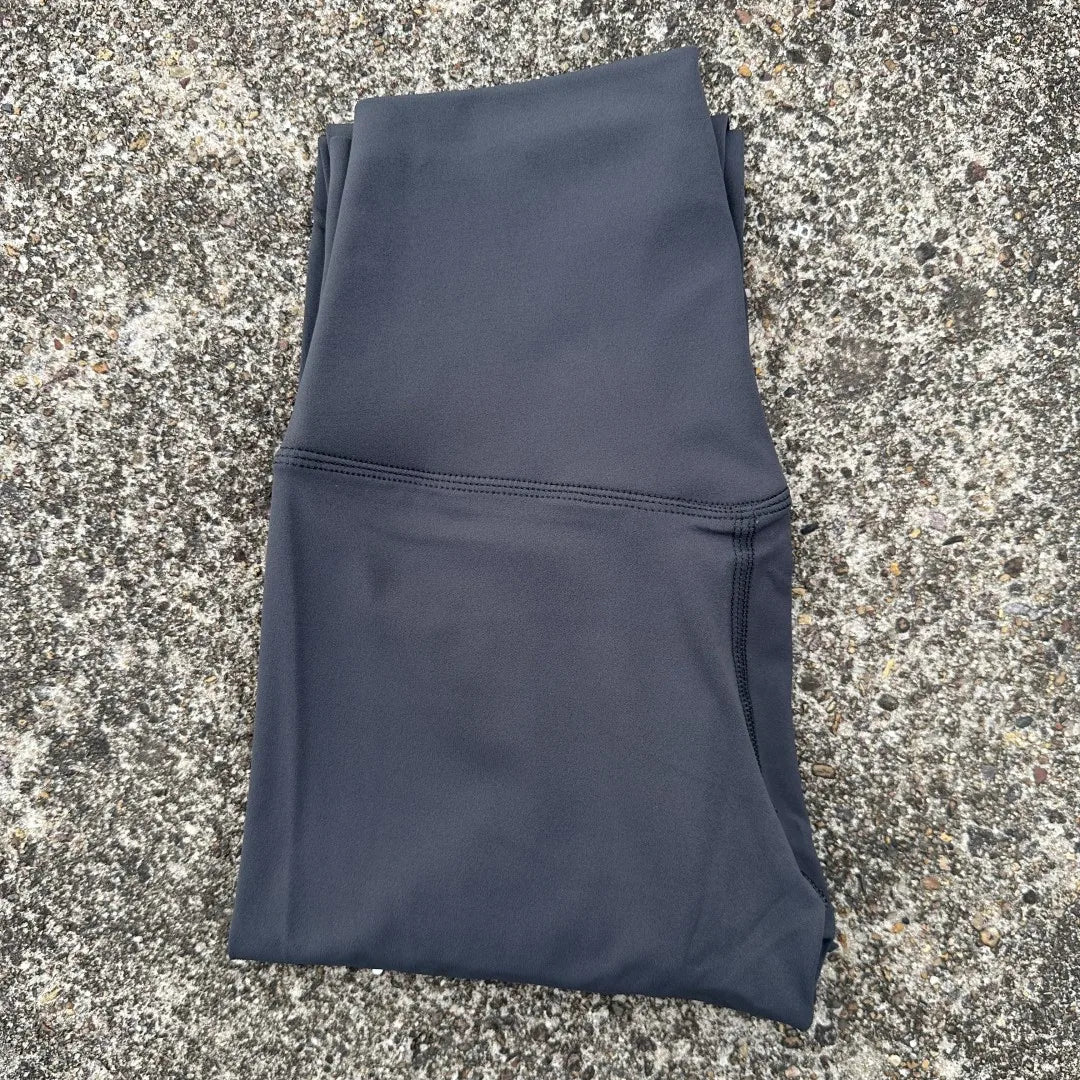 Solid Color High Waist Yoga Legging Soft Women Sport Pant Tight Butter Athletic Gym Comprehensive Training Jog Back Waist Pocket