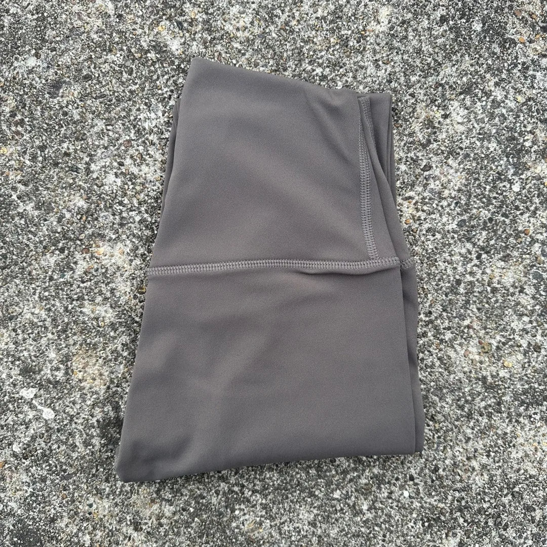 Solid Color High Waist Yoga Legging Soft Women Sport Pant Tight Butter Athletic Gym Comprehensive Training Jog Back Waist Pocket
