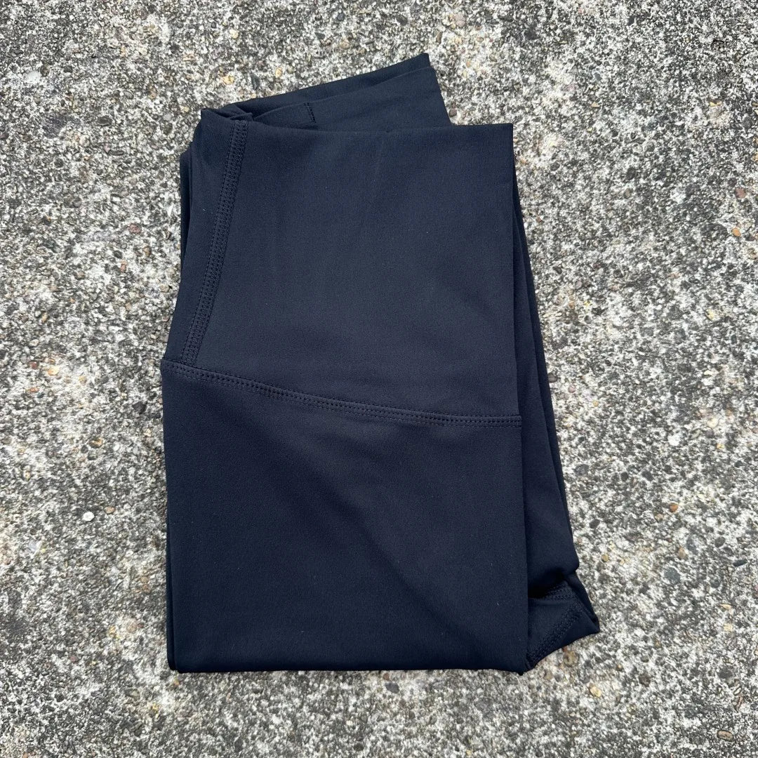 Solid Color High Waist Yoga Legging Soft Women Sport Pant Tight Butter Athletic Gym Comprehensive Training Jog Back Waist Pocket