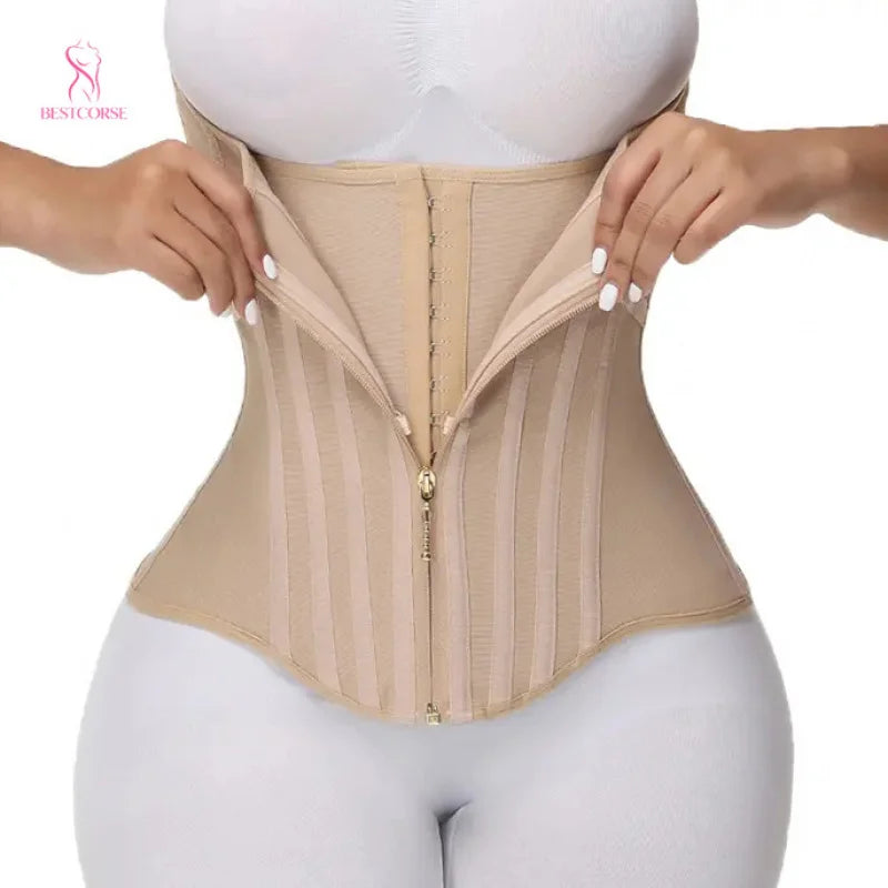XS Steel Bone Curvy Corset Waist Trainer for Women Sport Workout Belly Gym Stomach Girdle Belt Tummy Waist Snatcher Faja