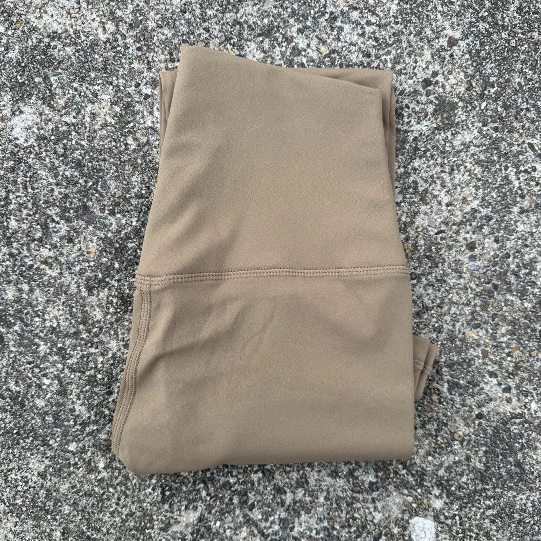 Solid Color High Waist Yoga Legging Soft Women Sport Pant Tight Butter Athletic Gym Comprehensive Training Jog Back Waist Pocket