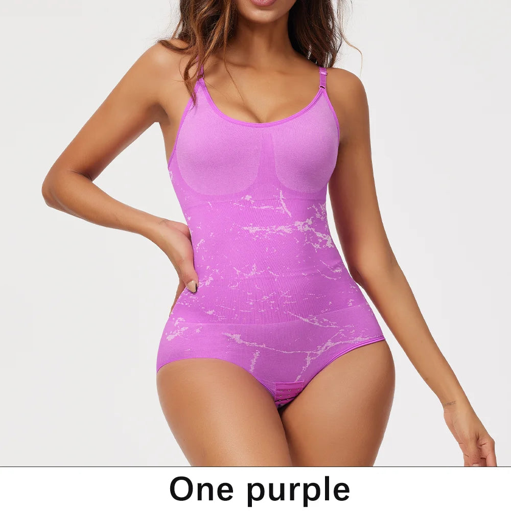 2026 New Style Colorful Printed Sexy Shapewear Slimming Butt Lifter Body Shaper Bodysuit Open Crotch High Elastic Body Suits
