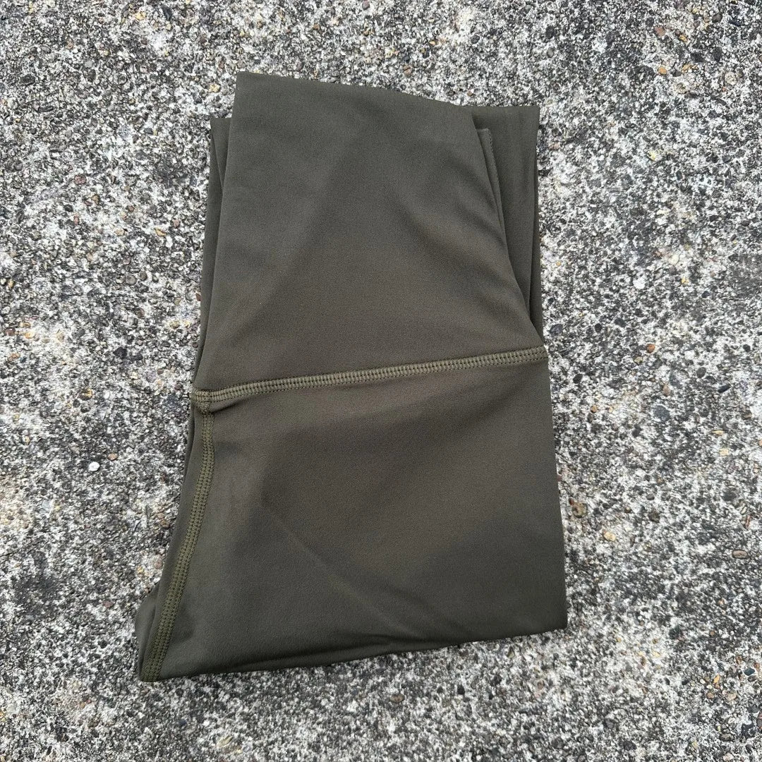 Solid Color High Waist Yoga Legging Soft Women Sport Pant Tight Butter Athletic Gym Comprehensive Training Jog Back Waist Pocket