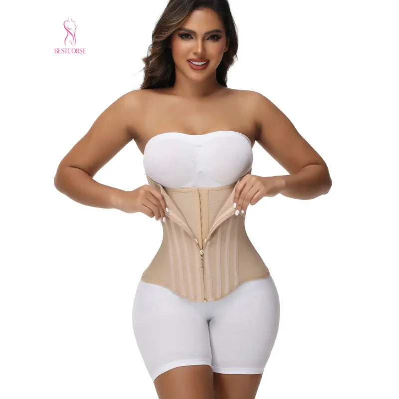 XS Steel Bone Curvy Corset Waist Trainer for Women Sport Workout Belly Gym Stomach Girdle Belt Tummy Waist Snatcher Faja