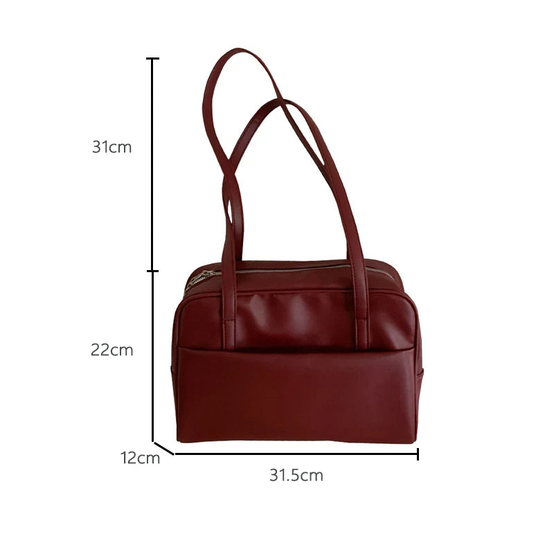 Korean Style Large Capacity Single Shoulder Women'S Bag Versatile Vintage Underarm Bag Autumn 2025 New Arrival Tote Bag