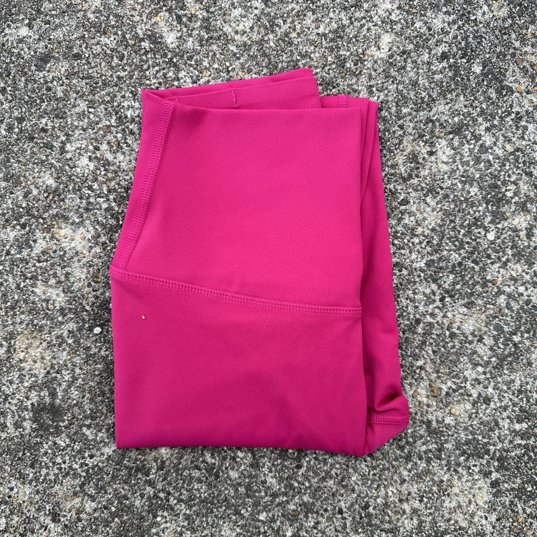 Solid Color High Waist Yoga Legging Soft Women Sport Pant Tight Butter Athletic Gym Comprehensive Training Jog Back Waist Pocket