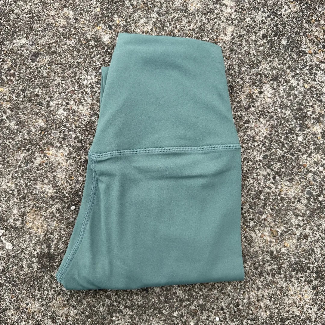 Solid Color High Waist Yoga Legging Soft Women Sport Pant Tight Butter Athletic Gym Comprehensive Training Jog Back Waist Pocket