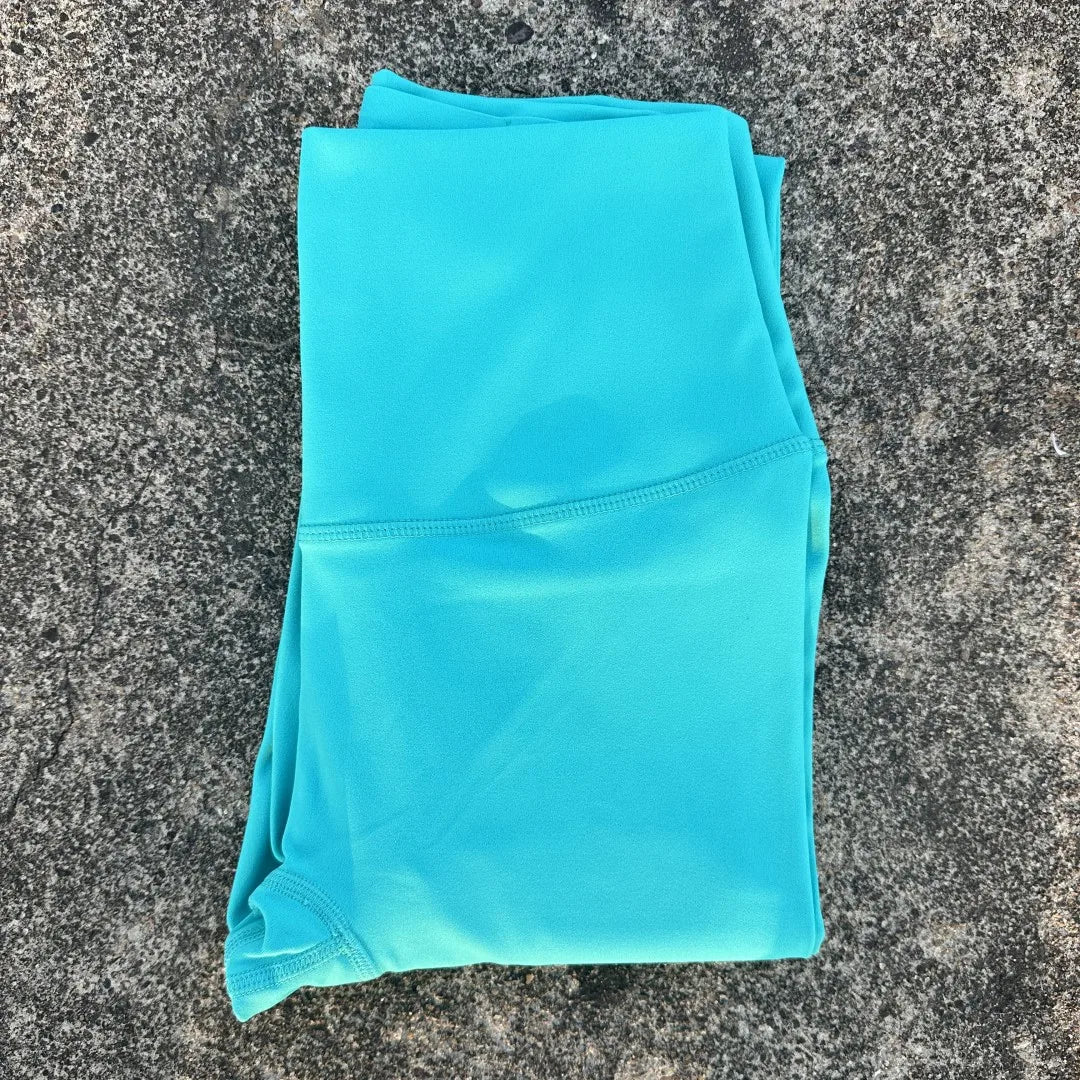 Solid Color High Waist Yoga Legging Soft Women Sport Pant Tight Butter Athletic Gym Comprehensive Training Jog Back Waist Pocket