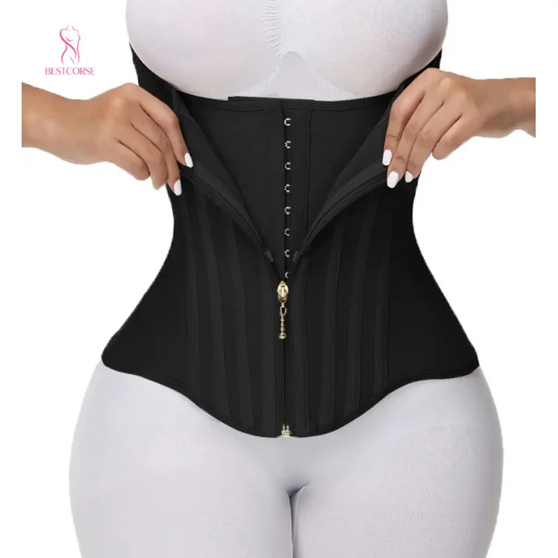 XS Steel Bone Curvy Corset Waist Trainer for Women Sport Workout Belly Gym Stomach Girdle Belt Tummy Waist Snatcher Faja