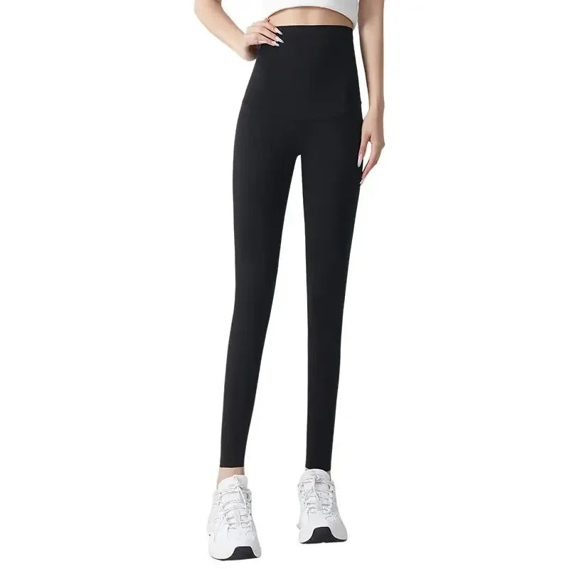 M/L/XL Women Summer Shark Skin Leggings Ice Silk Thin Tummy Control Butt Lift Yoga Pants Seamless with UPF 50+ Protection
