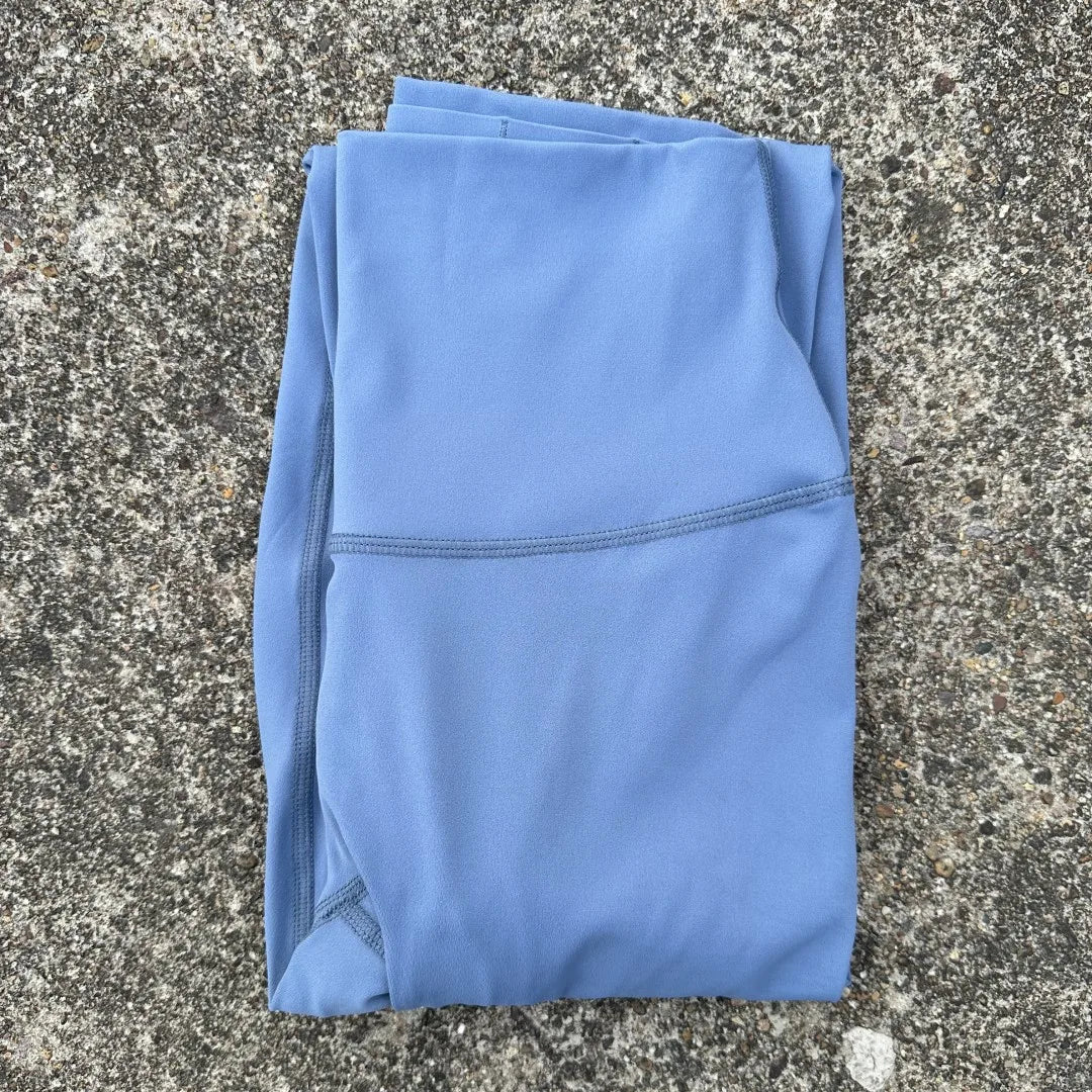 Solid Color High Waist Yoga Legging Soft Women Sport Pant Tight Butter Athletic Gym Comprehensive Training Jog Back Waist Pocket