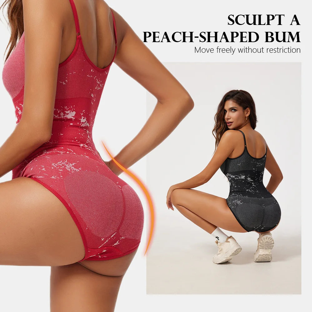 2026 New Style Colorful Printed Sexy Shapewear Slimming Butt Lifter Body Shaper Bodysuit Open Crotch High Elastic Body Suits
