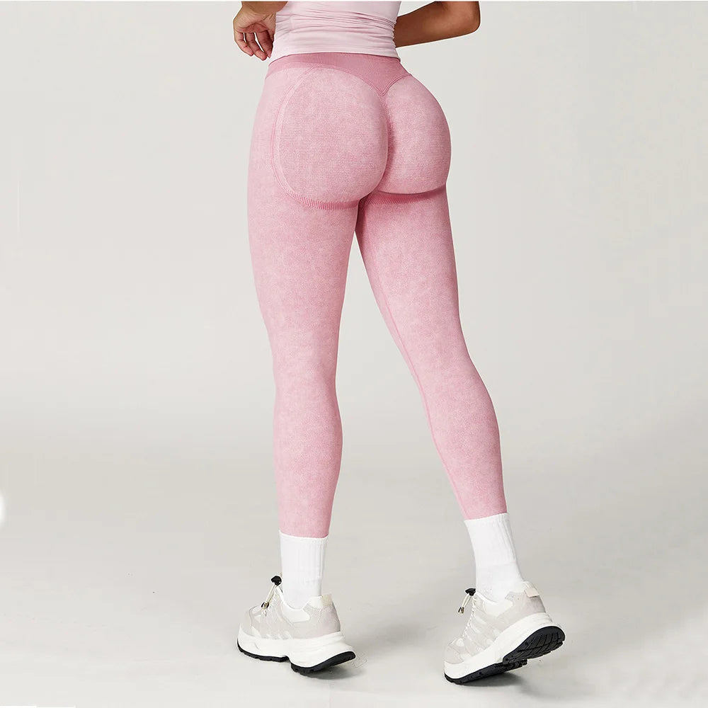 Yoga Pants Seamless Fitness Legging Women Sports Yoga Pant High Waist Ribbed Gym Clothes Fitness Workout Wear Scrunch Bum Tights