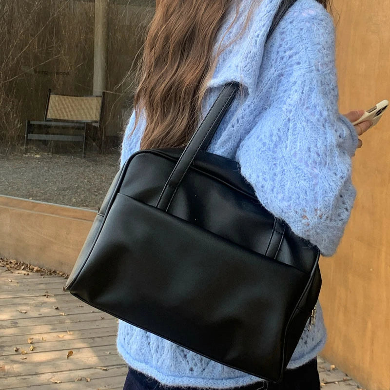 Korean Style Large Capacity Single Shoulder Women'S Bag Versatile Vintage Underarm Bag Autumn 2025 New Arrival Tote Bag
