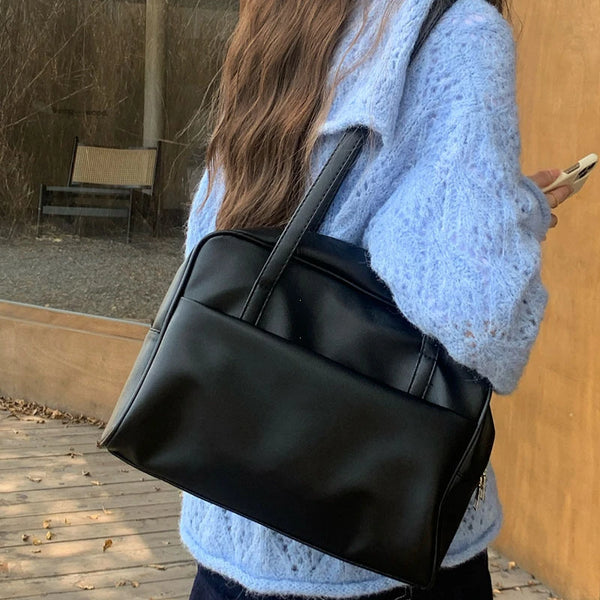Korean Style Large Capacity Single Shoulder Women'S Bag Versatile Vintage Underarm Bag Autumn 2025 New Arrival Tote Bag