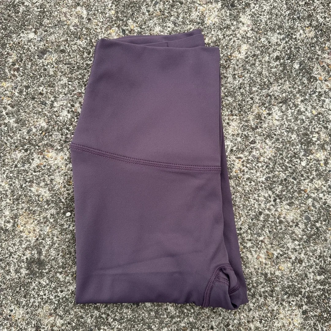 Solid Color High Waist Yoga Legging Soft Women Sport Pant Tight Butter Athletic Gym Comprehensive Training Jog Back Waist Pocket