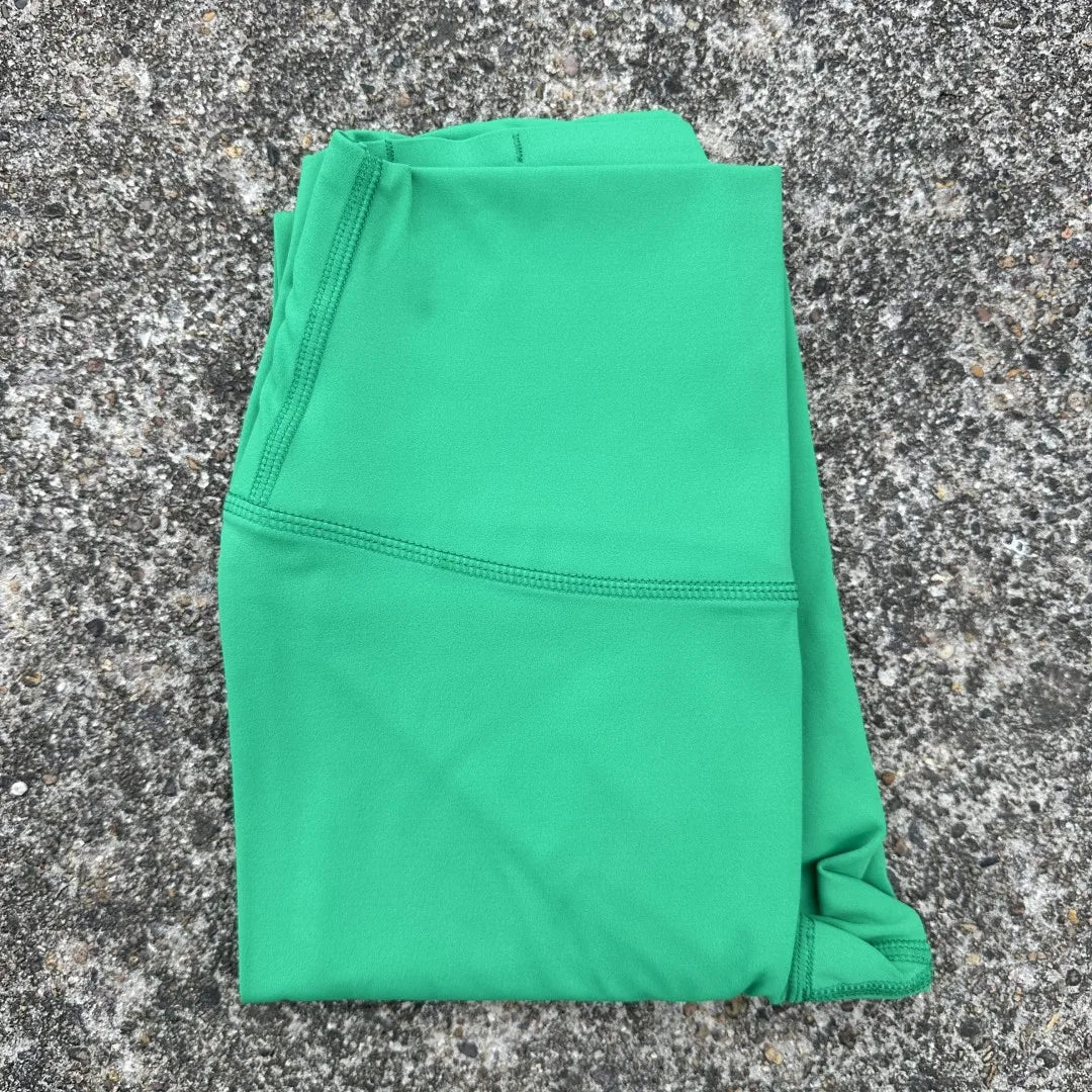 Solid Color High Waist Yoga Legging Soft Women Sport Pant Tight Butter Athletic Gym Comprehensive Training Jog Back Waist Pocket