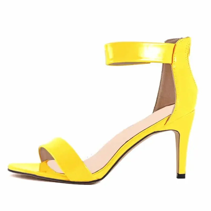 2026 New Women Sandals Pumps 9Cm Sexy Open Toe High Heels Buckle Thin Heel Summer Ankle Strap Sandal Party Dress Wedding Shoes