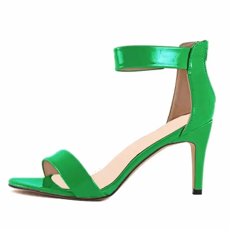 2026 New Women Sandals Pumps 9Cm Sexy Open Toe High Heels Buckle Thin Heel Summer Ankle Strap Sandal Party Dress Wedding Shoes